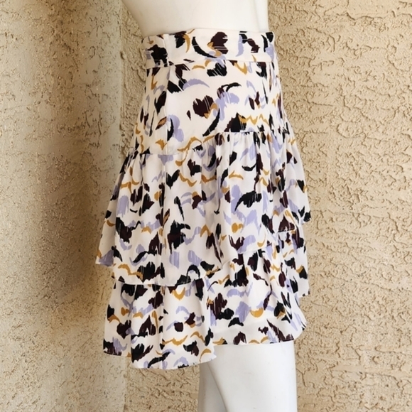 A.L.C .BAXTER SILK‎ CREPESKIRT - LILAC MULTI - Picture 5 of 8